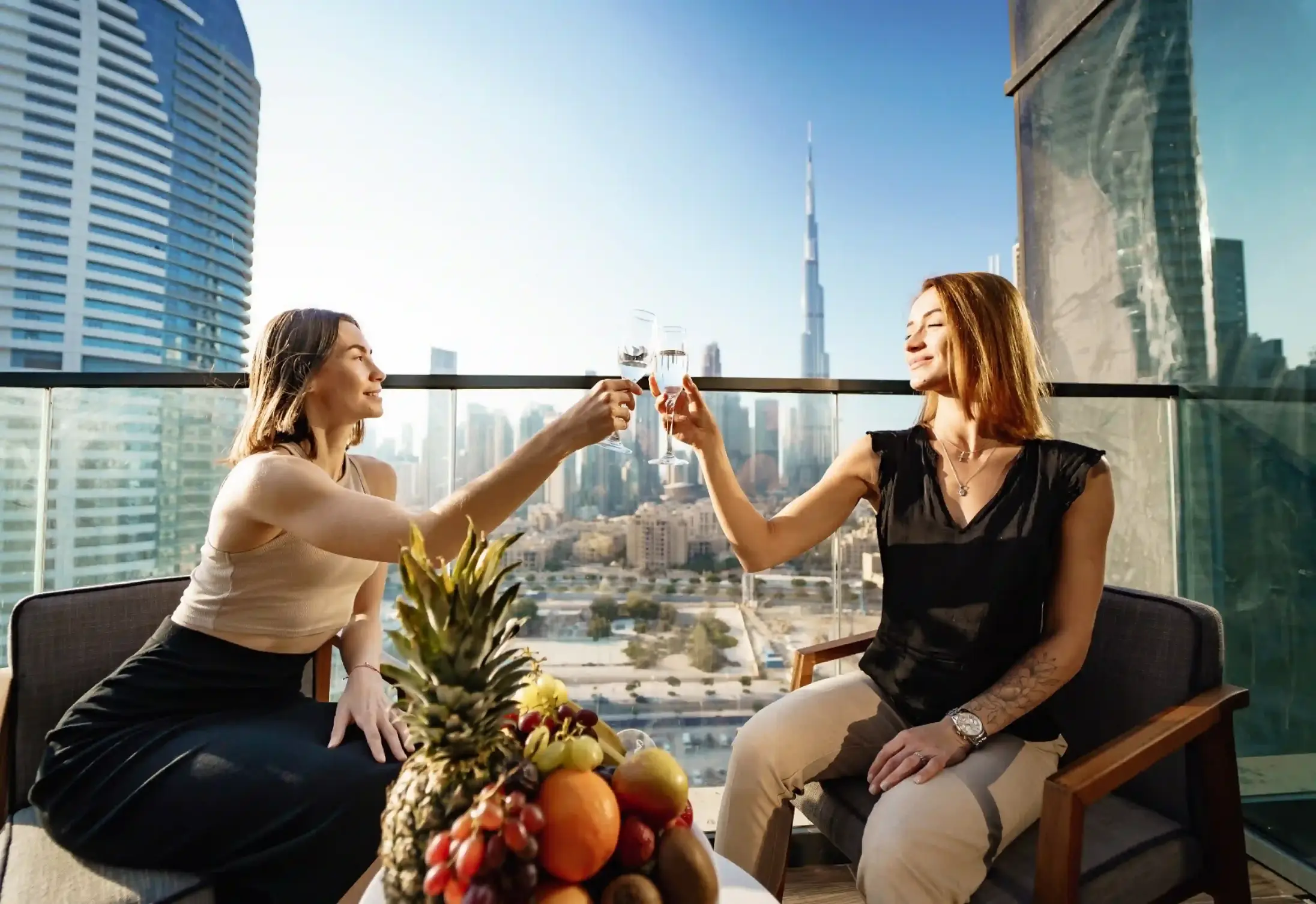 Premium Twin Room With Balcony Burj Khalifa View
